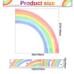 AM AMAONM half rainbow wall decal creates a graceful focal arc in any space