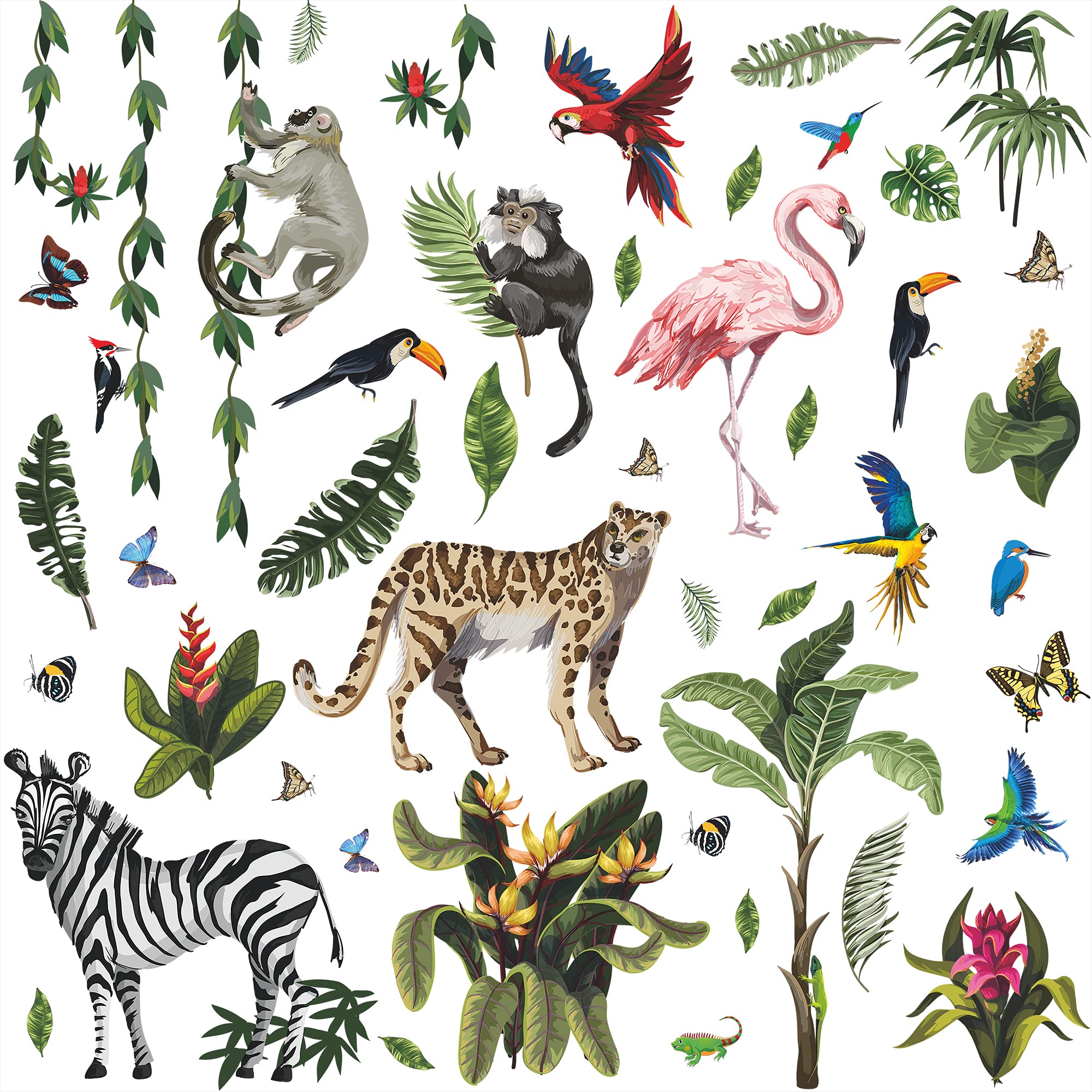 Amaonm birds wall sticker creates a lively scene and is repositionable.
