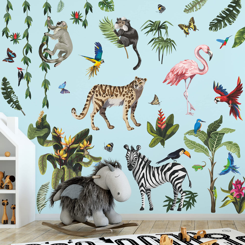 Amaonm flora mural adds depth to nurseries and kids' rooms.