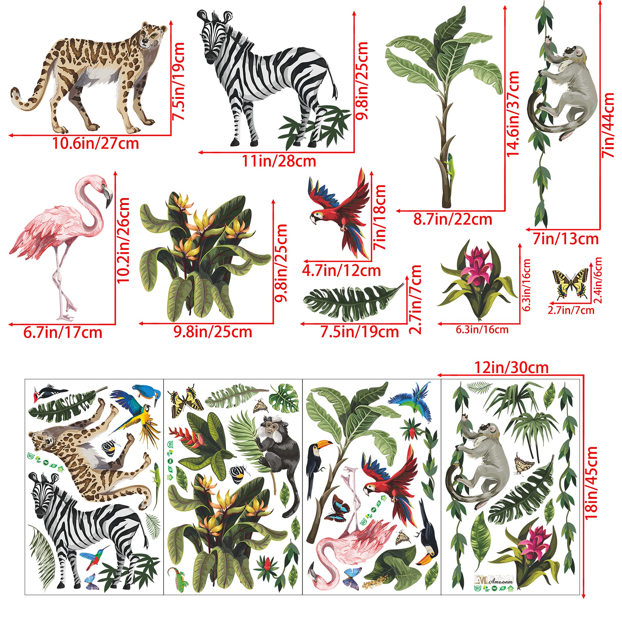Amaonm leopard wall sticker provides bold focal point with easy removal.