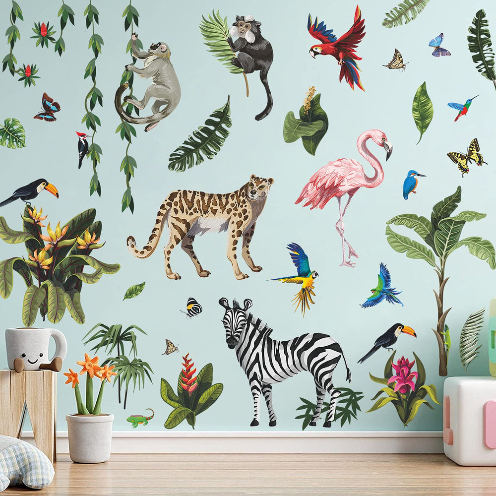 Amaonm monkey wall sticker for kids' room adds whimsy and is removable without residue.