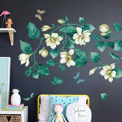 AM AMAONM 3D flower vine wall decal ideal for nurseries and classrooms, simple removal.