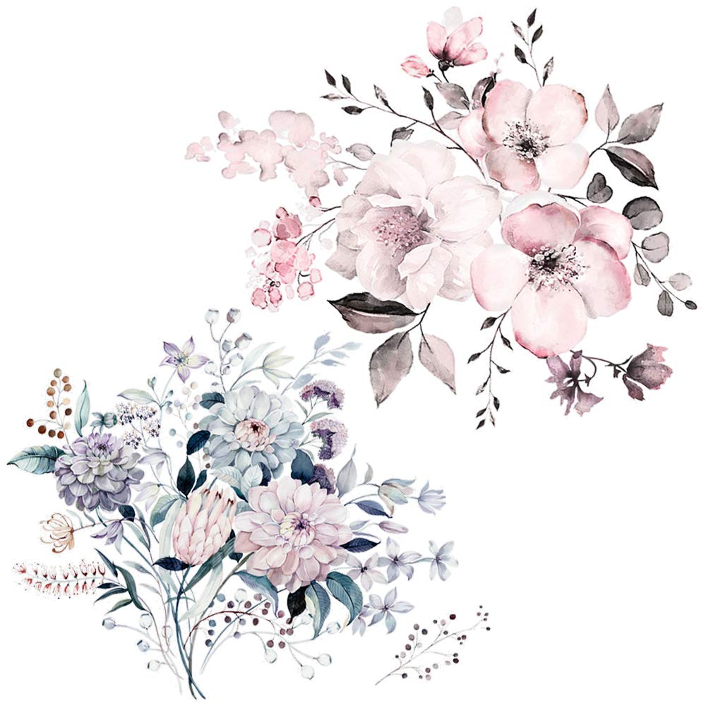 AM AMAONM pink flower wall decal for nursery with easy residue-free removal.