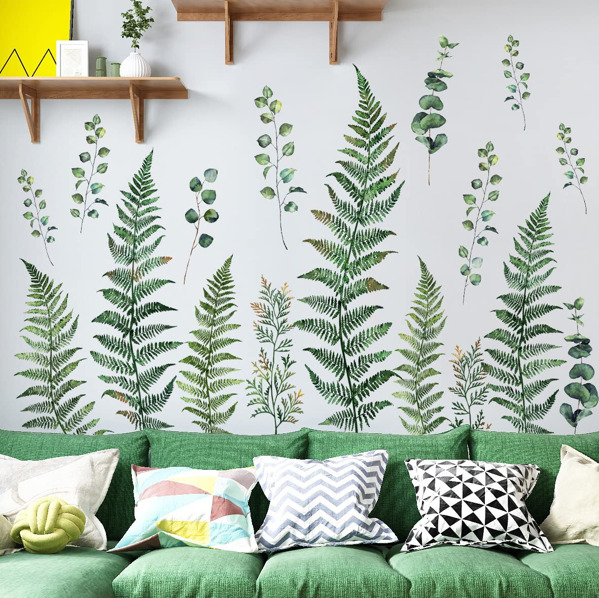 AM AMAONM vine leaf wall sticker brightens kids room with removable greenery