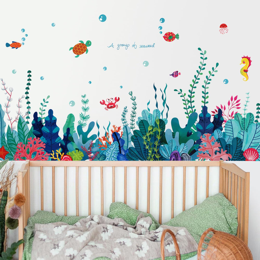 AM AMAONM seaweed wall decal adds playful ocean vibes to kids' rooms
