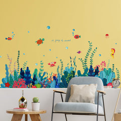 AM AMAONM under the sea scene decal enhances corner walls easily