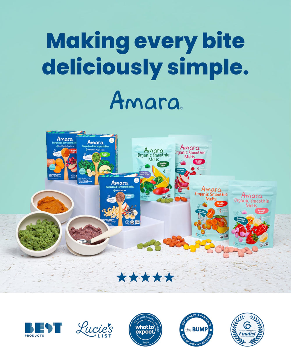 Amara Apple Kale Fruit Bites kid-friendly snack idea for school or outings.
