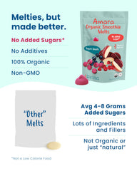 Amara Smoothie Melts resealable bag on-the-go snack solution.