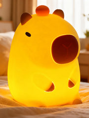 Amaredom Capybara Night Light with soft silicone finish glows warm for bedtime comfort