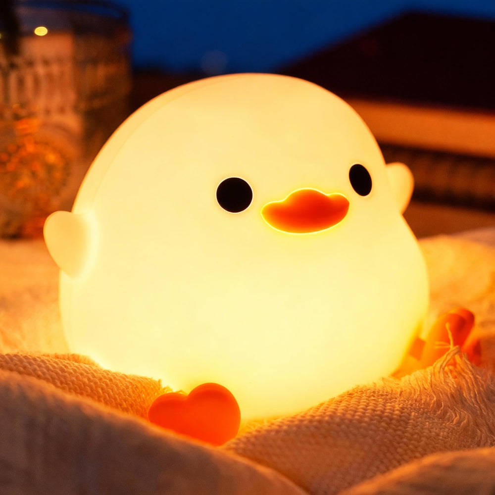 Amaredom DoDo Duck Night Light emits a soft glow for calm bedtime routines.