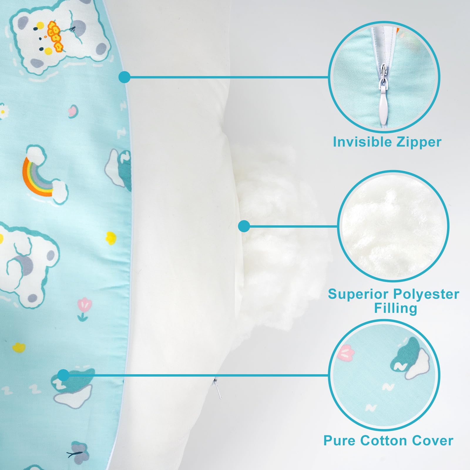 AMASKY ergonomic support helps reduce arm and back strain during nursing.