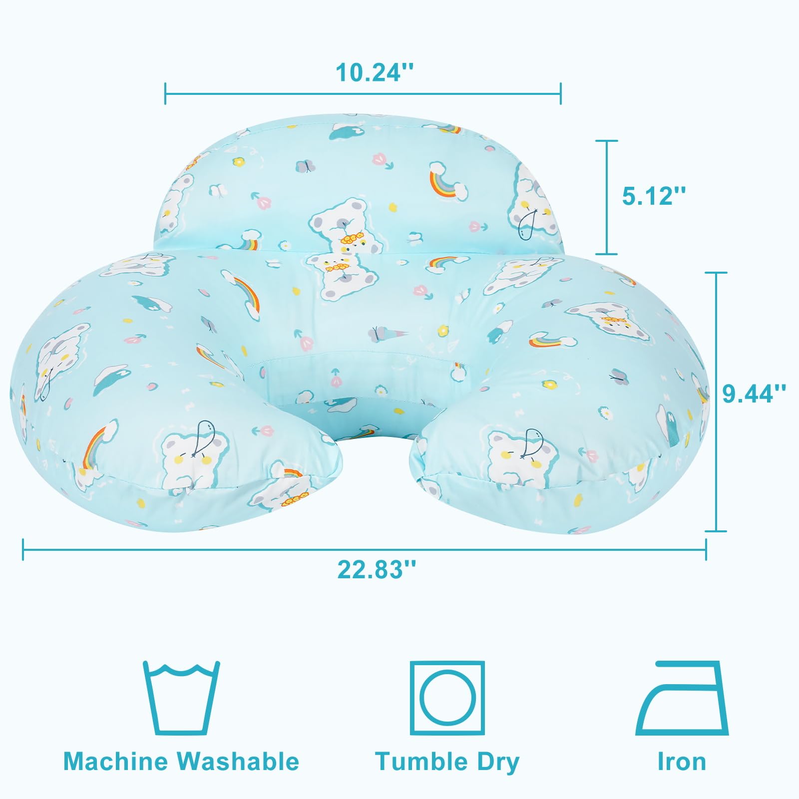 AMASKY pillow elevates baby to an ergonomic feeding position for comfort.