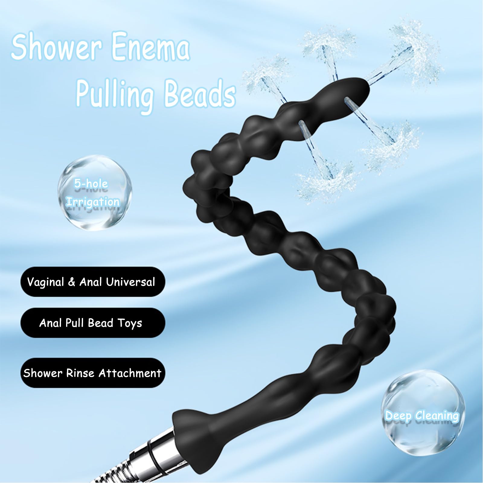 AMAZBEE silicone enema attachment close-up with smooth surface