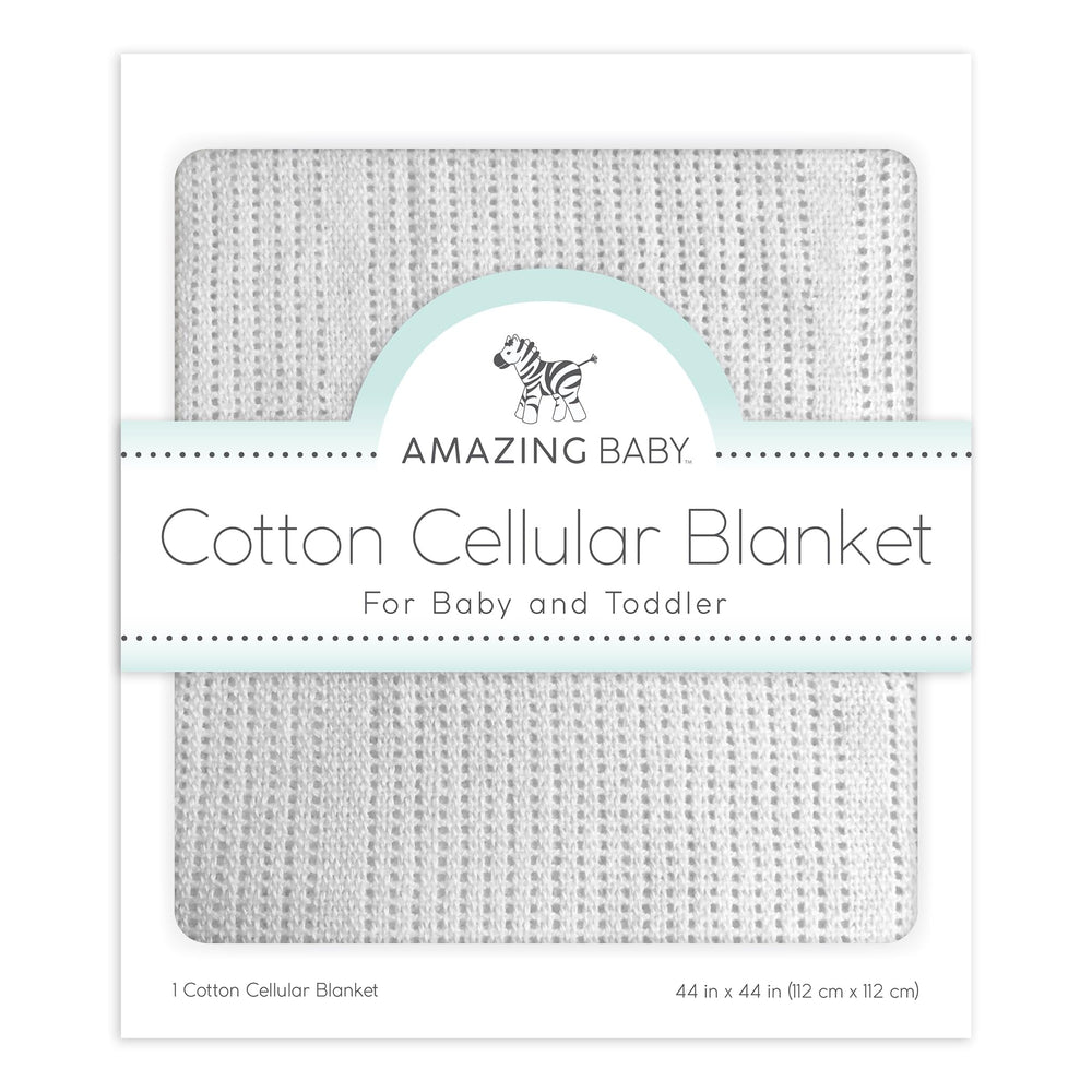 Amazing Baby cellular blanket knit closeup showing breathable cotton texture for gentle warmth.