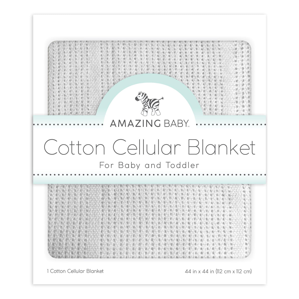 Amazing Baby cellular blanket knit closeup showing breathable cotton texture for gentle warmth.