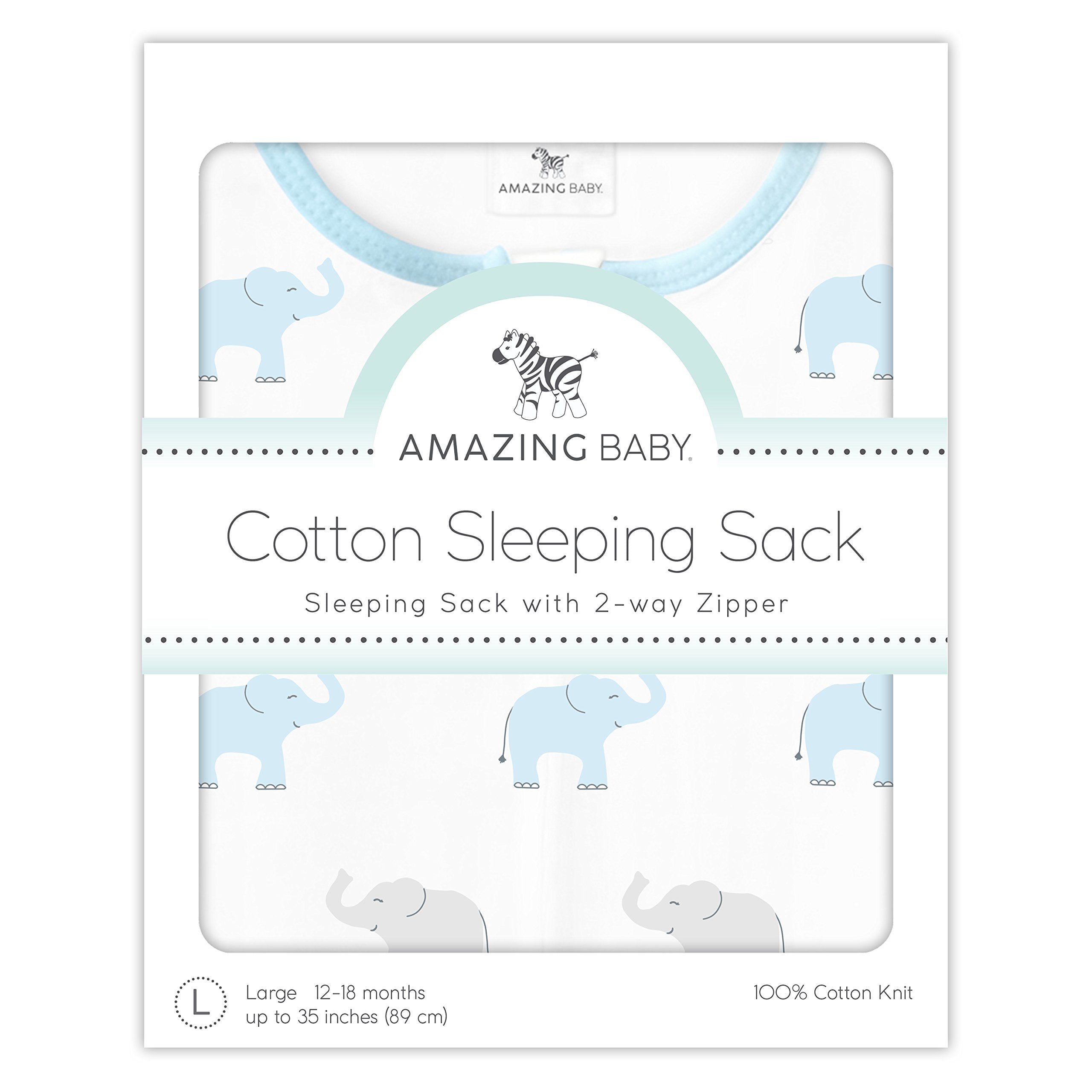 Amazing Baby Small size sleeping sack; fits up to 28 inches for 0-6 months.