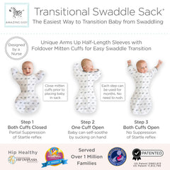 Two-way zipper design eases diaper changes without waking baby.