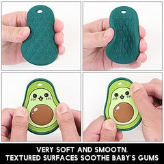 AmazingM avocado teether textured surface designed for teething comfort