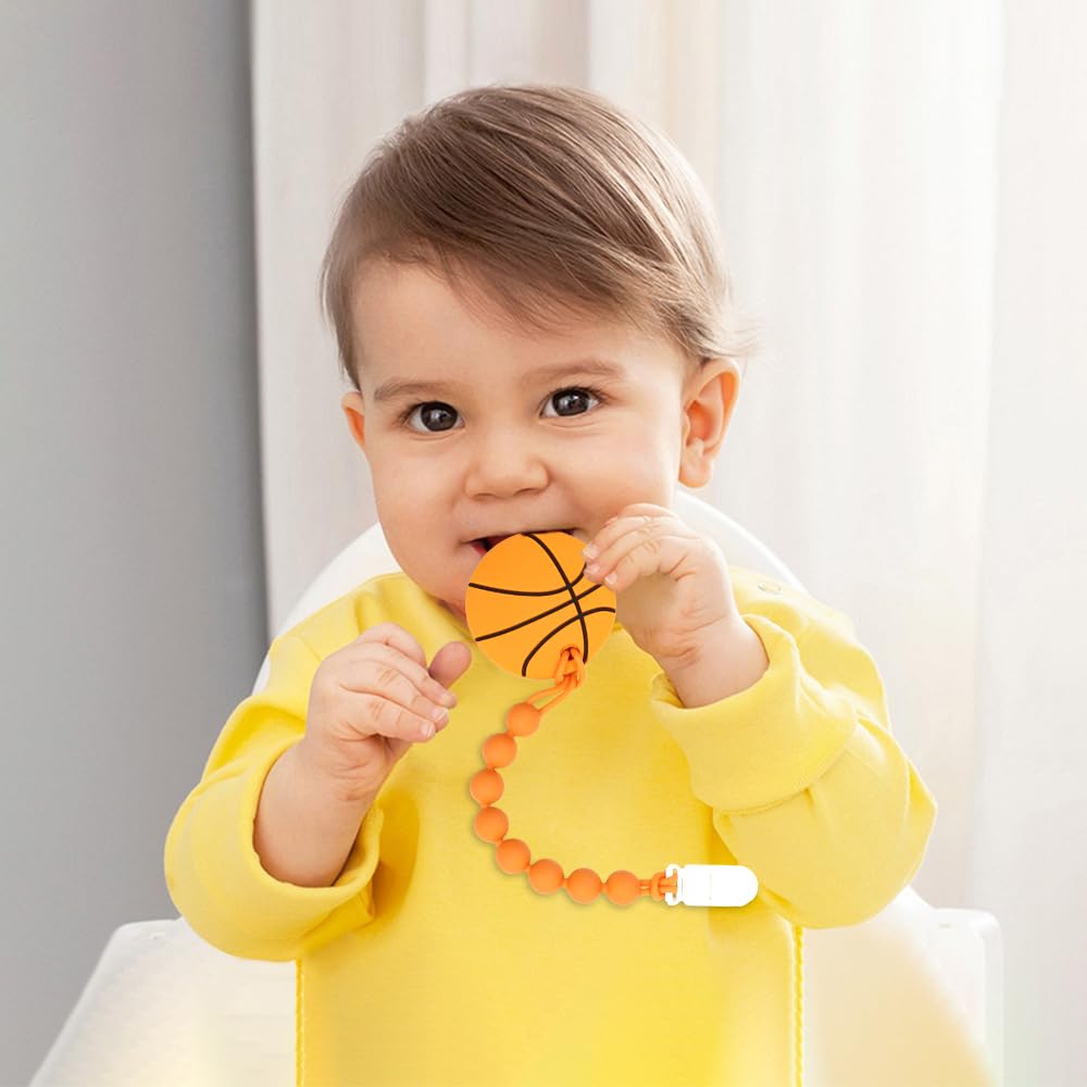 AmazingM freezer-safe silicone teether stays cool and soothing.