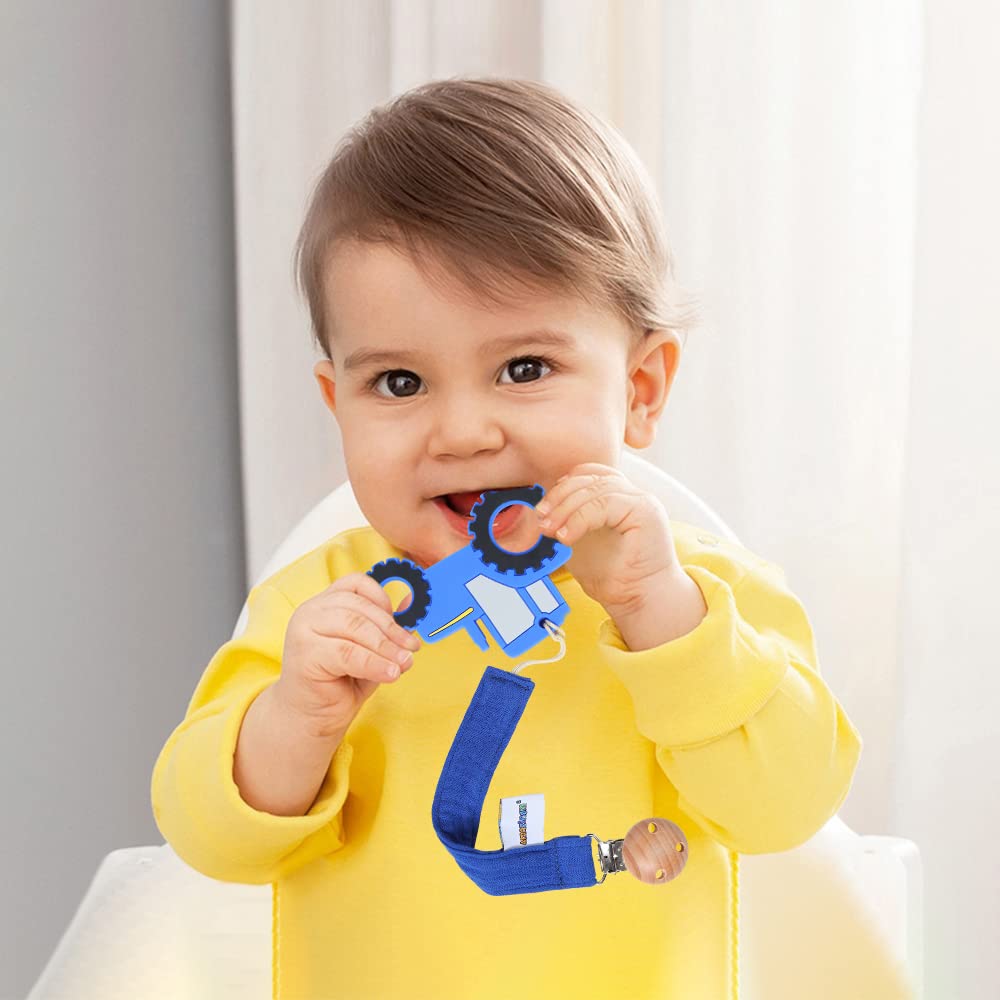 AmazingM gift-ready teether set in blue for babies
