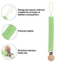 AmazingM pacifier clip attached to baby's clothing for secure transport