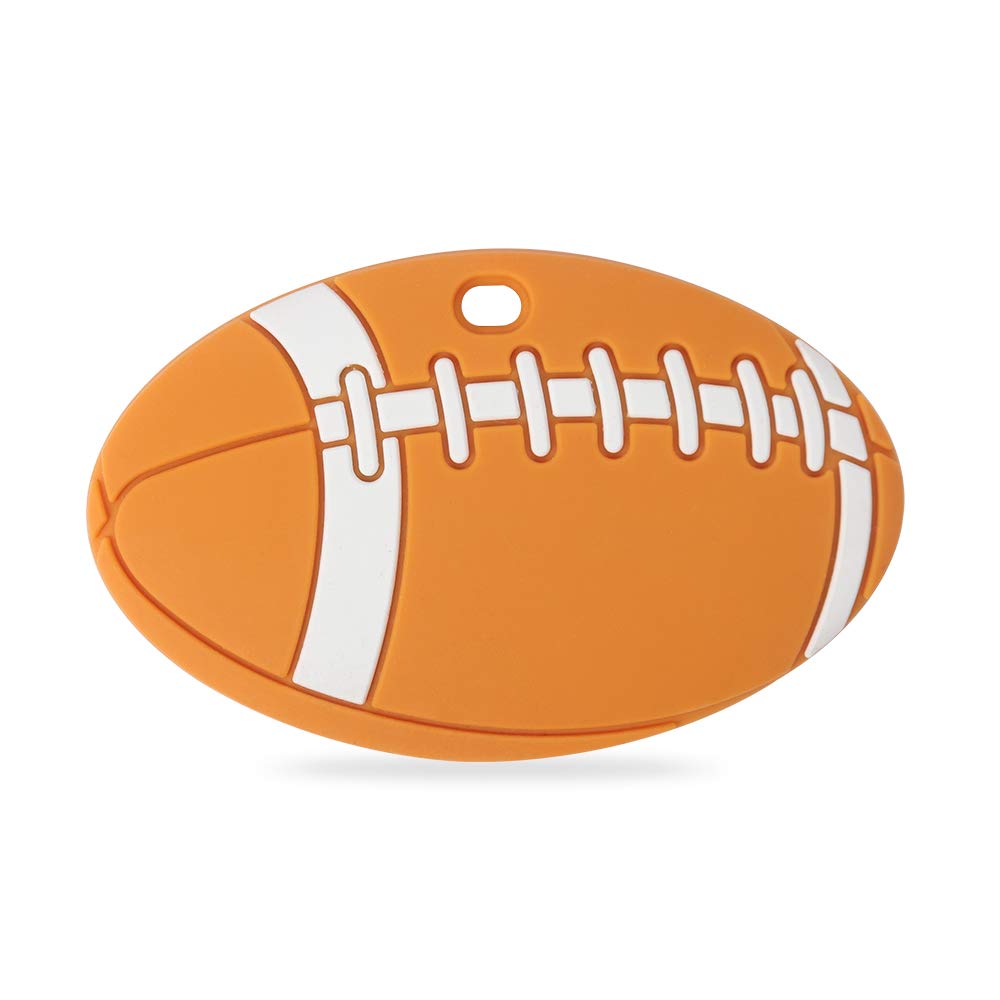 AmazingM Sports Ball Teether American Football design helps soothe teething gums.