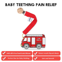 AmazingM Textured Silicone Teether with multi-surface chewing relief.