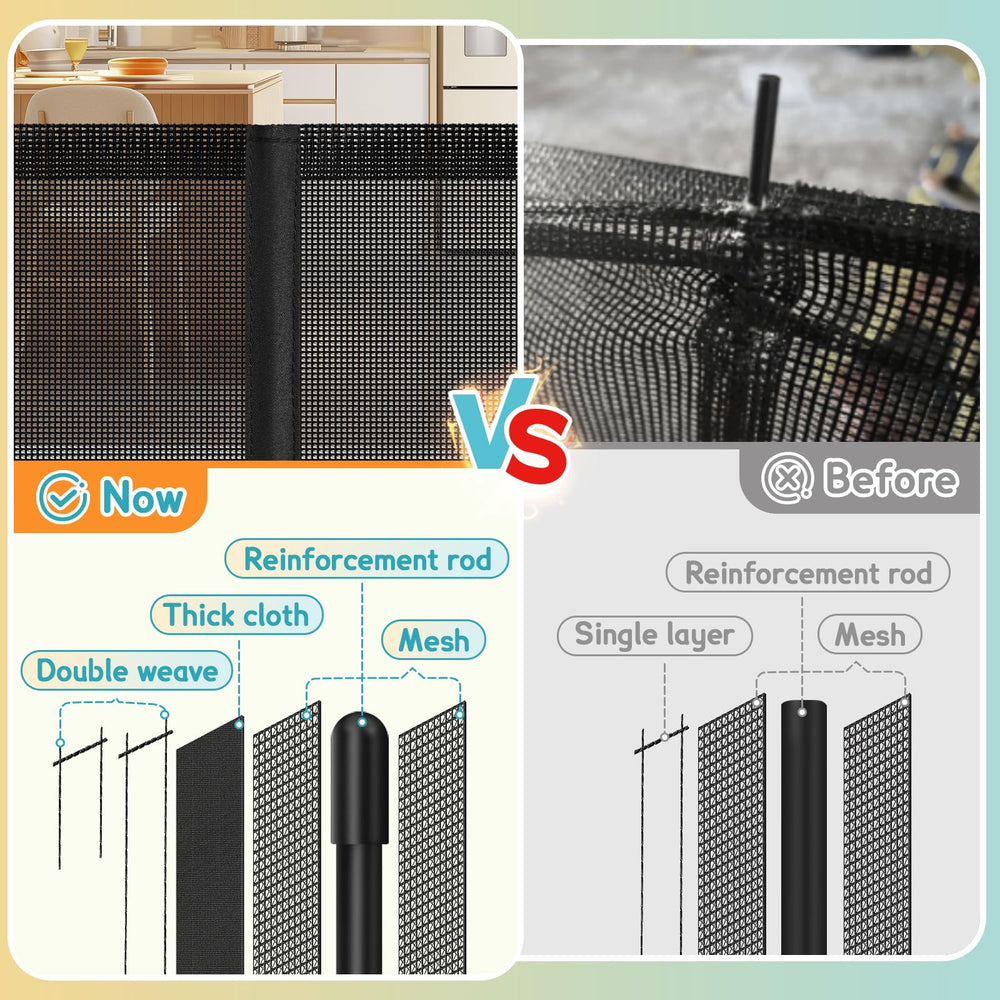 AMAZKRUS 42 inch tall gate on stairs demonstrating easy reach.