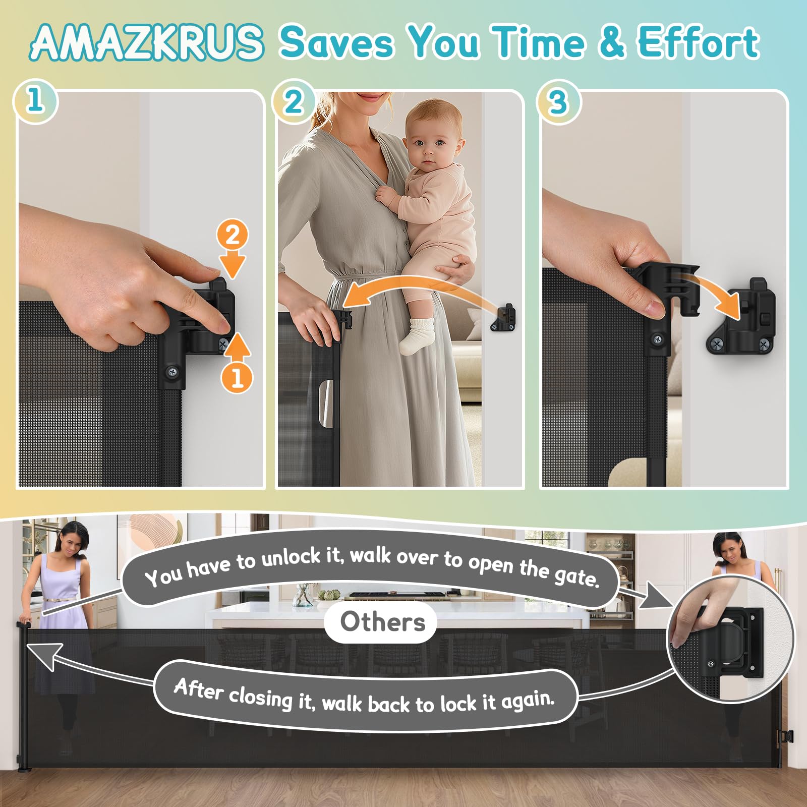 AMAZKRUS baseboard fit adjustable brackets ensuring safe installation.