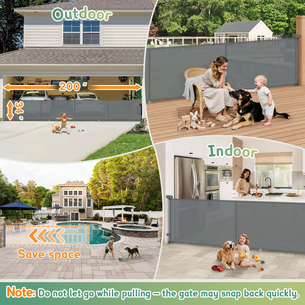 AMAZKRUS indoor-outdoor gate on deck illustrates versatile use.