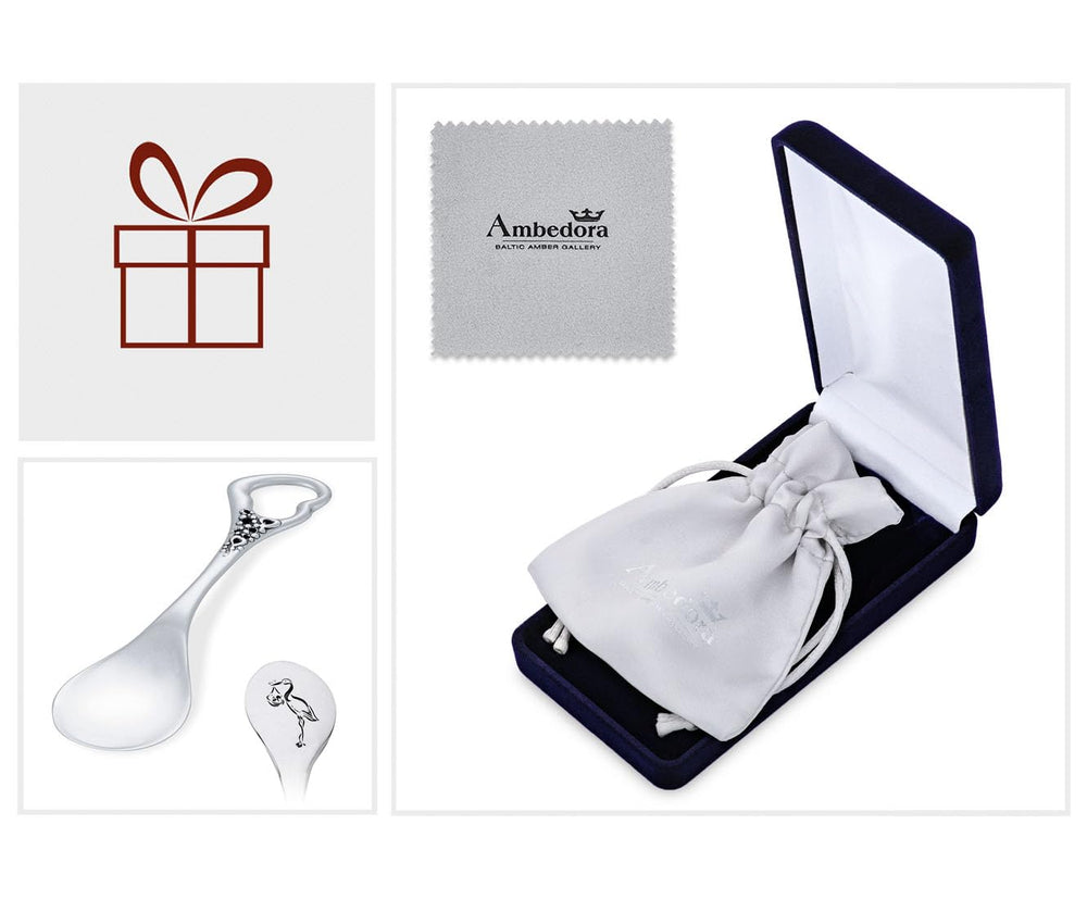 Ambedora keepsake spoon designed as decorative christening gift