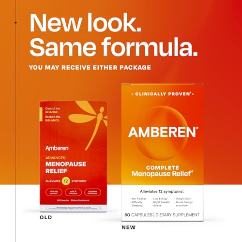 Amberen box and bottle together for menopause support routine.