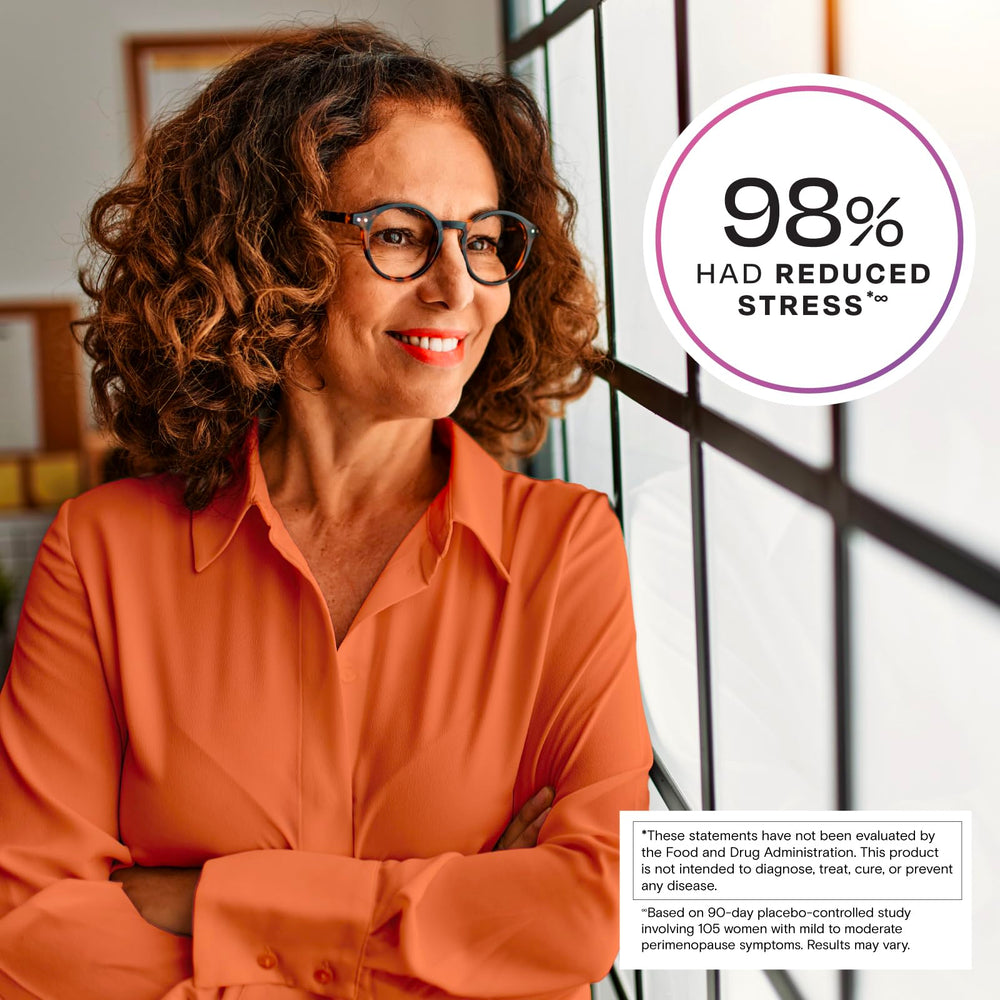 Amberen perimenopause in-use woman at home suggesting real-life comfort during everyday tasks