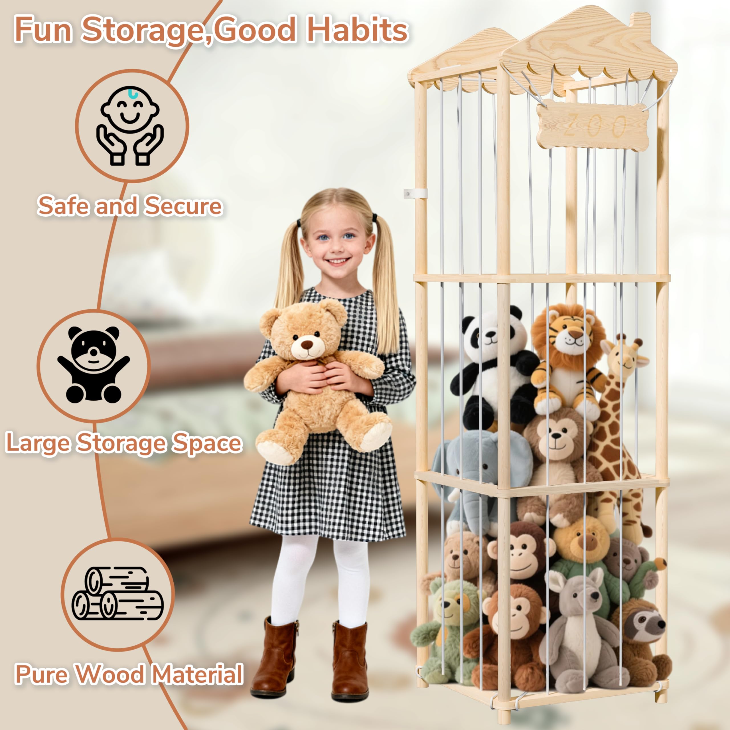 AMBIRD anti-tip kit enhances safety while keeping tall plush displays stable.
