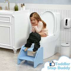 AMBIRD child using stool at sink to wash hands