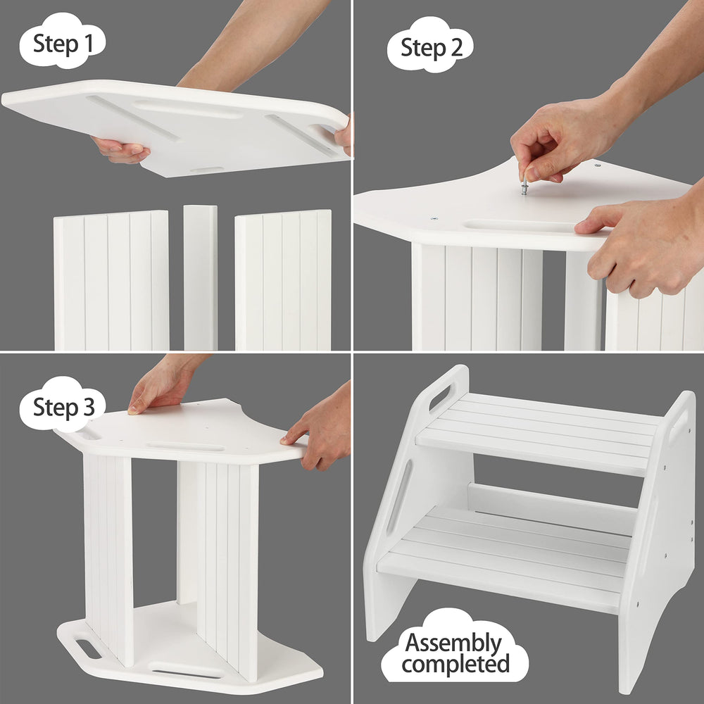 AMBIRD step stool with child using the toilet for potty time