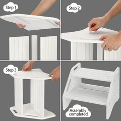 AMBIRD step stool with child using the toilet for potty time