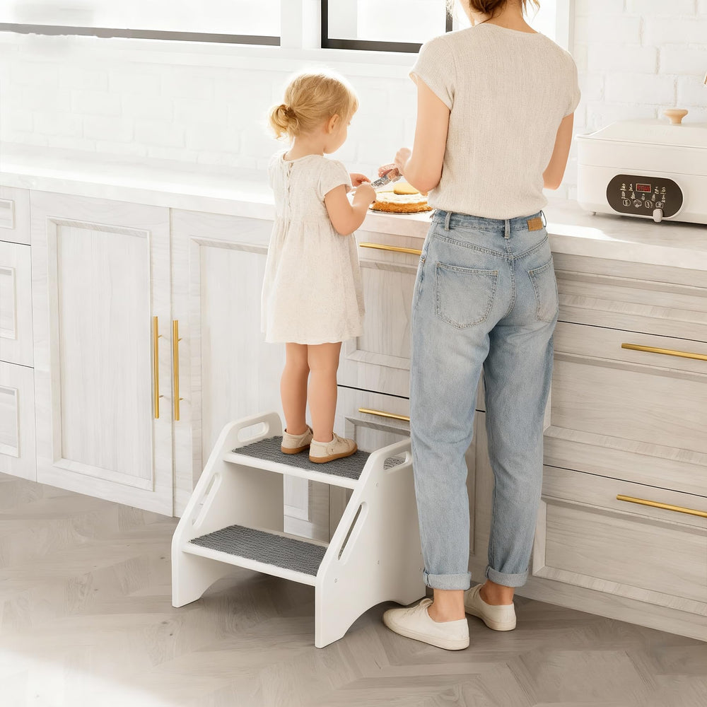 AMBIRD step stool easy to clean with damp cloth and machine-washable mats