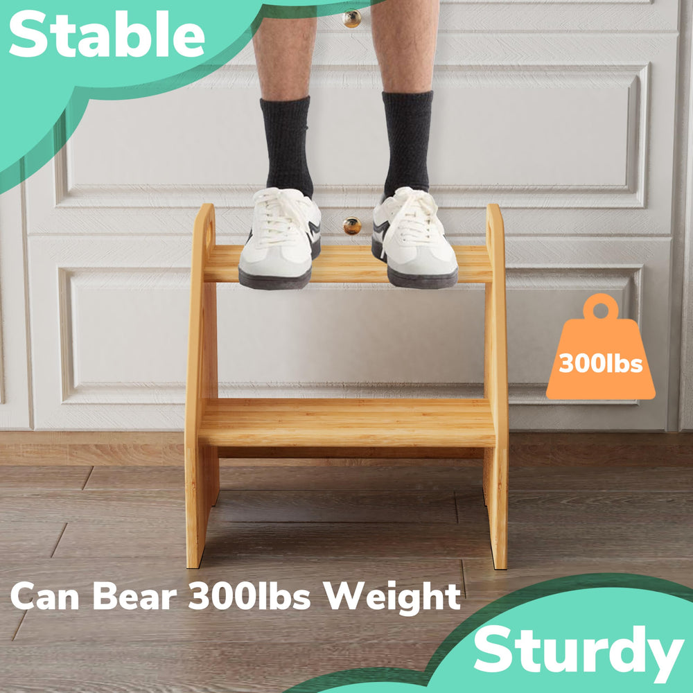AMBIRD step stool with non-slip pads ensures stable footing on any surface.