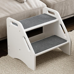 AMBIRD wooden step stool with removable mats for safer toddler access at home