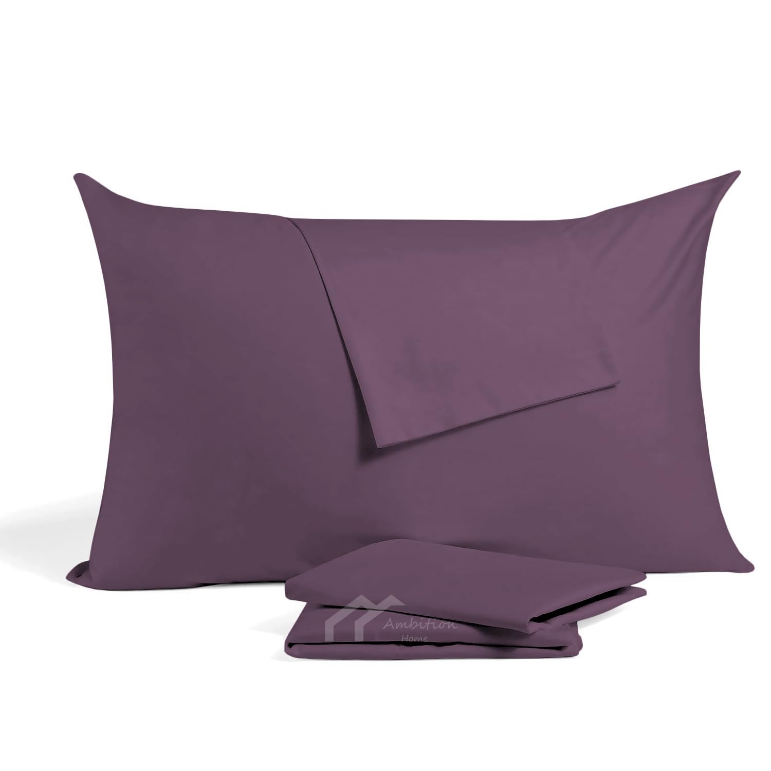 Ambition Home youth plum pillowcase with zipper closure secures a 16x22 travel pillow.