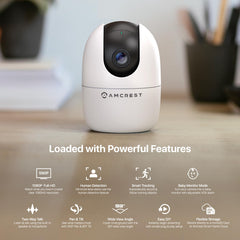 Amcrest ASH21 AI human detection highlights people in the room with smart alerts