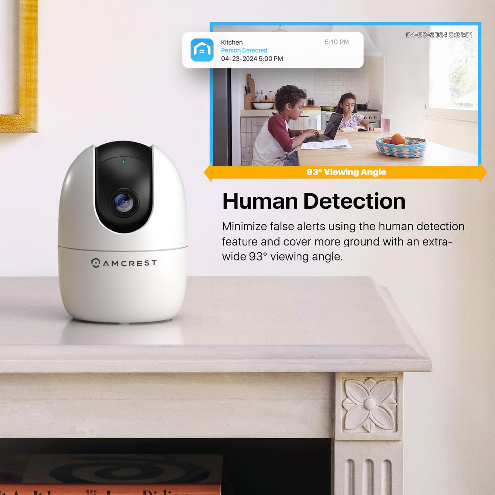Amcrest ASH21 voice alarm mode notifies on exposed sounds or baby crying