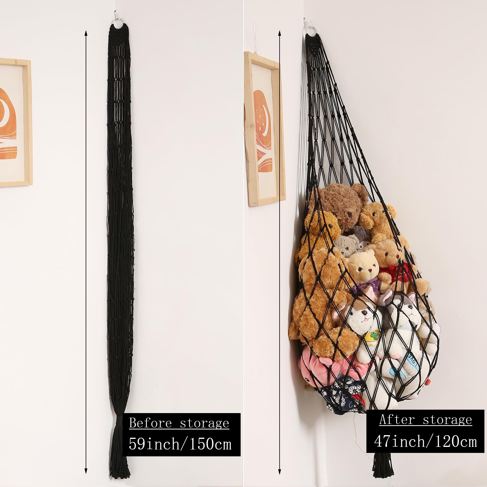 Amdermi space-saving hanging hammock demonstrates wall-friendly installation for small rooms.