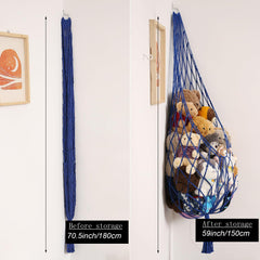 Amdermi blue XL hammock optimized for narrow corners and small walls