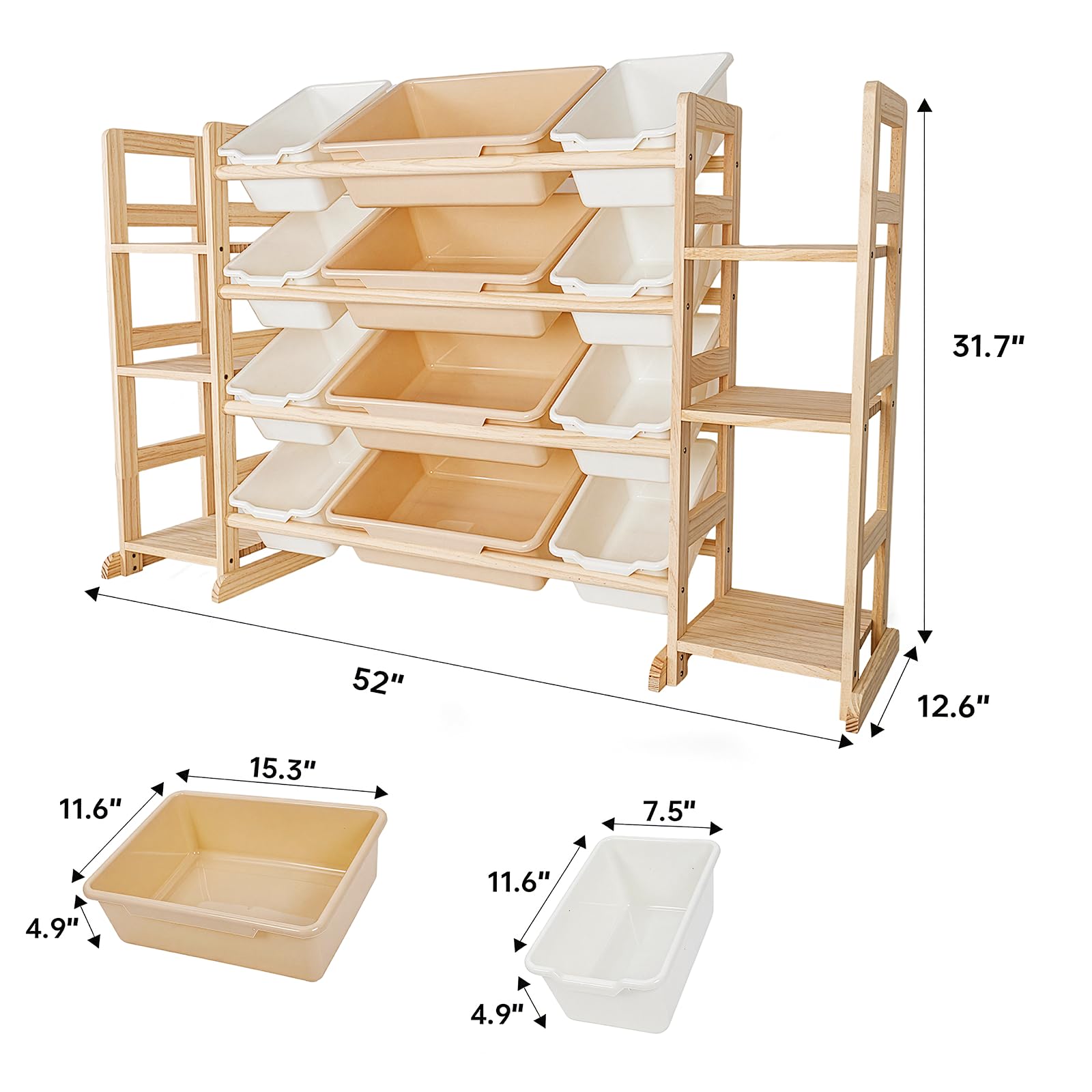 Amdermi twelve-bin storage system offers easy sorting