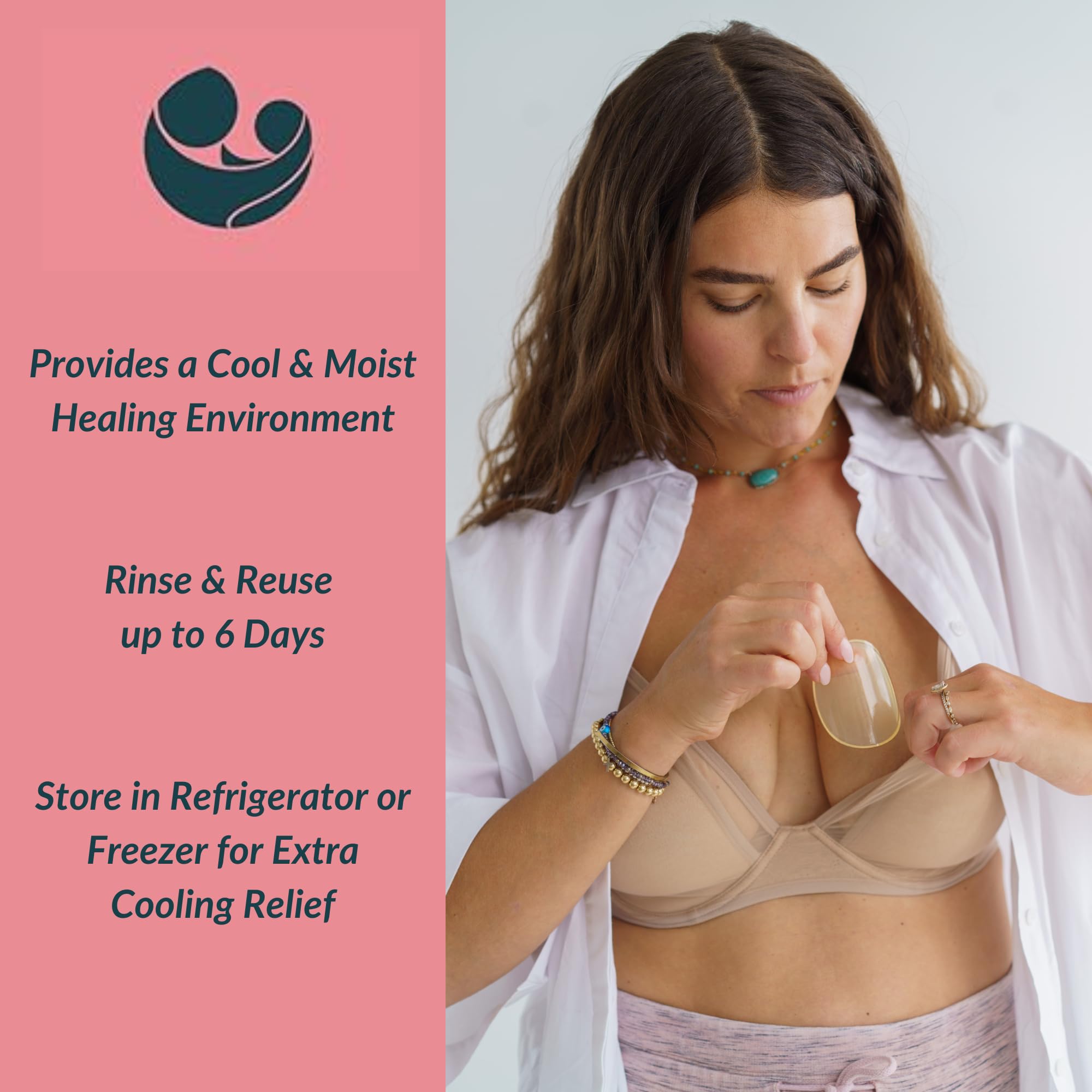 Ameda hydrogel nipple pad creates a soothing, moist environment for post-pumping comfort.