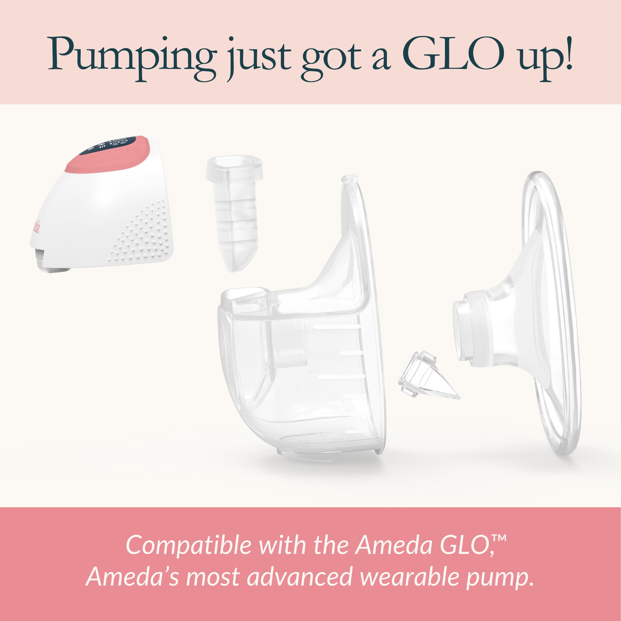 Ameda GLO collection cup BPA-free materials designed for safe daily use.