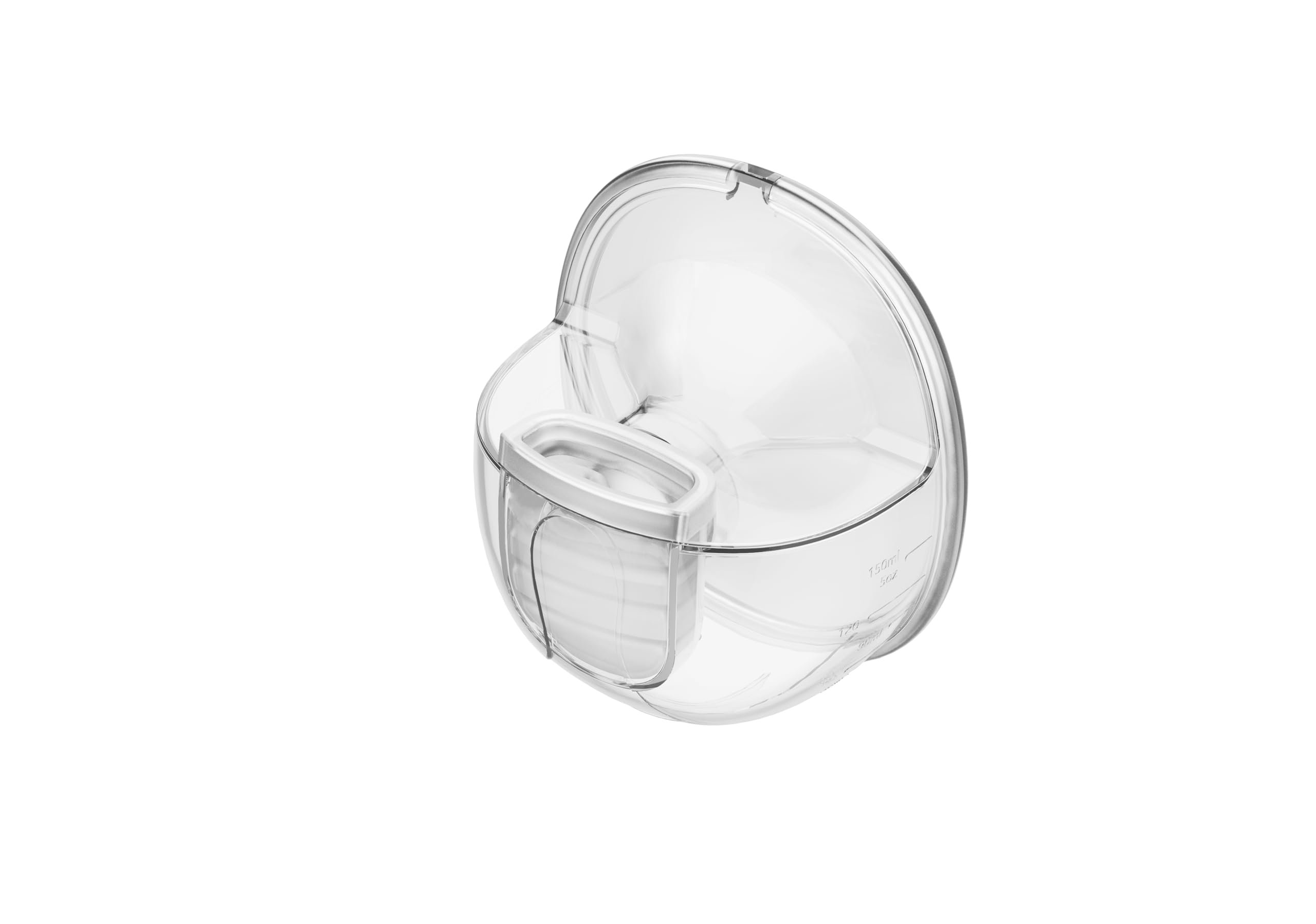 Ameda GLO collection cup with measurement marks for convenient milk checks.