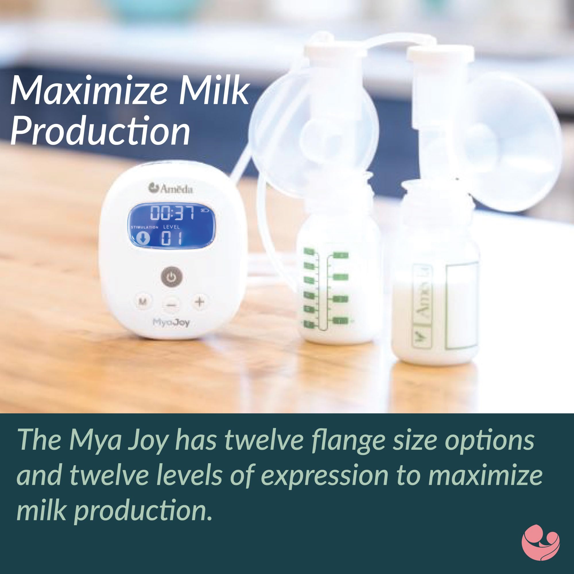 Ameda MYA Joy control panel and suction settings for customization